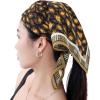 Head Scarf for Women 26 x 26 inches No Slippery Square Scarf for Hair Wrap, Night and Sleep(Jaen Collections 11 – Leopard)