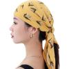 Head Scarf for Women 26 x 26 inches No Slippery Square Scarf for Hair Wrap, Night and Sleep(Jaen Collections 12 – Yellow Flower)