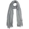 MELIFLUOS DESIGNED IN SPAIN Scarf for Women Lightweight Long Soft Scarves with Fringes Shawl for Summer Fall(Millana Collection – Light Gray)