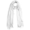 MELIFLUOS DESIGNED IN SPAIN Scarf for Women Lightweight Long Soft Scarves with Fringes Shawl for Summer Fall(Millana Collection – White)