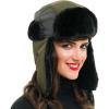 MELIFLUOS DESIGNED IN SPAIN Trapper Hat for Men and Women Russian Warm Fur Ski Fall Winter Hunting(Army Green)