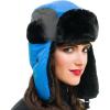 MELIFLUOS DESIGNED IN SPAIN Trapper Hat for Men and Women Russian Warm Fur Ski Fall Winter Hunting(Blue Green)