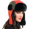 MELIFLUOS DESIGNED IN SPAIN Trapper Hat for Men and Women Russian Warm Fur Ski Fall Winter Hunting(Orange Green)