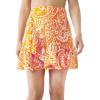 MELIFLUOS DESIGNED IN SPAIN Women’s Short Sarong Beach Skirt Breathable Lightweight Pareo Wrap Bikini Swimsuit Cover Up(Denia Collection 2 – Paisley Orange)