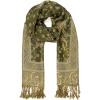 Scarf for Women Spanish Design Elegant Long Shawl Scarves for Summer Fall(Baza Collection – Army Green Paisley)