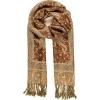 Scarf for Women Spanish Design Elegant Long Shawl Scarves for Summer Fall(Baza Collection – Chocolate Paisley)