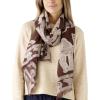 Scarf for Women Spanish Design Elegant Long Shawl Scarves for Summer Fall(Clares Collection – Camel Design Brown)