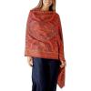 Scarf for Women Spanish Design Elegant Long Shawl Scarves for Summer Fall(Clares Collection – Paisley Design Red)
