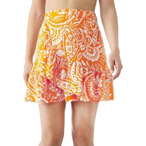 MELIFLUOS DESIGNED IN SPAIN Women’s Short Sarong Beach Skirt Breathable Lightweight Pareo Wrap Bikini Swimsuit Cover Up(Denia Collection 2 – Paisley Orange)
