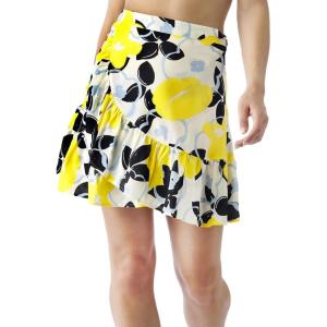 MELIFLUOS DESIGNED IN SPAIN Women’s Short Sarong Beach Skirt Breathable Lightweight Pareo Wrap Bikini Swimsuit Cover Up(Denia Collection 4 – Flower Yellow)