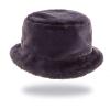MELIFLUOS DESIGNED IN SPAIN Hats for Women Faux Fur Bucket Hat Beanie Fashion Soft Warm for Fall Winter(Long Fur Grey)