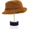 MELIFLUOS DESIGNED IN SPAIN Hats for Women Faux Fur Bucket Hat Beanie Fashion Soft Warm for Fall Winter(Short Fur Caramel)