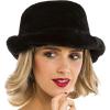 MELIFLUOS DESIGNED IN SPAIN Hats for Women Faux Fur Bucket Hat Beanie Fashion Soft Warm for Fall Winter(Long Fur Black)