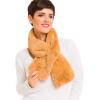 Fur Collar Scarf for Women Faux Fur Scarves Neck Shrug for Fall Winter Coat Dress(Lugo Collection 3 – Turmeric)