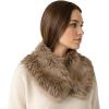 Fur Collar Scarf for Women Faux Fur Scarves Neck Shrug for Fall Winter Coat Dress(Lugo Collections 11 – Beige)
