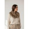 Fur Collar Scarf for Women Faux Fur Scarves Neck Shrug for Fall Winter Coat Dress(Lugo Collections 11 – Beige)