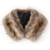 Fur Collar Scarf for Women Faux Fur Scarves Neck Shrug for Fall Winter Coat Dress(Lugo Collections 11 – Beige)