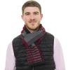 Scarf for Men Reversible Elegant Classic Cashmere Feel Scarves for Fall Winter(Bilbao Collection 9 – Red Black Stripe)