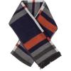 Scarf for Men Reversible Elegant Classic Cashmere Feel Scarves for Fall Winter(Bilbao Collections 12 – Navy Gray Stripe)