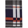 Scarf for Men Reversible Elegant Classic Cashmere Feel Scarves for Fall Winter(Bilbao Collections 12 – Navy Gray Stripe)