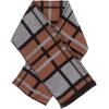 Scarf for Men Reversible Elegant Classic Cashmere Feel Scarves for Fall Winter(Bilbao Collections 22 – Orange Gray Checker)
