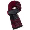 Scarf for Men Reversible Elegant Classic Cashmere Feel Scarves for Fall Winter(Bilbao Collection 9 – Red Black Stripe)