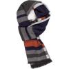 Scarf for Men Reversible Elegant Classic Cashmere Feel Scarves for Fall Winter(Bilbao Collections 12 – Navy Gray Stripe)