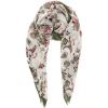 MELIFLUOS DESIGNED IN SPAIN Scarf for Women Lightweight Paisley Fashion for Summer Fall Scarves Shawl Wrap(Cordoba Collection 3 – Off White With Green Boder)