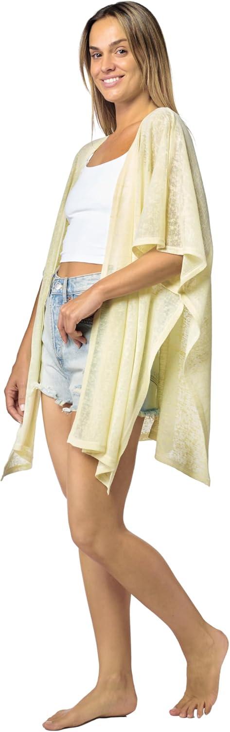 image:imageWomens Cardigan Beach Cover Up Swimsuit Kimono Pareo Sarong Beach Wear Dress for SummerMarbella Collection 1 Solid Beige