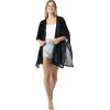 Women’s Cardigan Beach Cover Up Swimsuit Kimono Pareo Sarong Beach Wear Dress for Summer(Marbella Collection 1 – Solid Black)