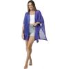 Women’s Cardigan Beach Cover Up Swimsuit Kimono Pareo Sarong Beach Wear Dress for Summer(Marbella Collection 1 – Solid Blue)