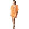 Women’s Cardigan Beach Cover Up Swimsuit Kimono Pareo Sarong Beach Wear Dress for Summer(Marbella Collection 1 – Solid Orange)