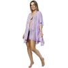 Women’s Cardigan Beach Cover Up Swimsuit Kimono Pareo Sarong Beach Wear Dress for Summer(Marbella Collection 1 – Solid Purple)