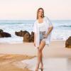 Women’s Cardigan Beach Cover Up Swimsuit Kimono Pareo Sarong Beach Wear Dress for Summer(Marbella Collection 1 – Solid White)