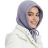Hooded Scarf Beanie for Women Men Balaclava Scarves Hat for Fall Winter(Muxia Collection – Purple)