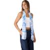 Scarf for Women Lightweight Fashion 62 in x 18 in Scarves for Spring Summer Fall Shawl Wrap(Deia Collection – Blue and White Flower)