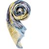 Scarf for Women Lightweight Fashion 62 in x 18 in Scarves for Spring Summer Fall Shawl Wrap(Deia Collection – Blue and Yellow Geometric)