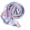 Scarf for Women Lightweight Fashion 62 in x 18 in Scarves for Spring Summer Fall Shawl Wrap(Deia Collection – Gray and Blue Paisley)