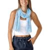 Scarf for Women Lightweight Fashion 62 in x 18 in Scarves for Spring Summer Fall Shawl Wrap(Deia Collection – Aqua Blue Floral)