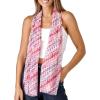Scarf for Women Lightweight Fashion 62 in x 18 in Scarves for Spring Summer Fall Shawl Wrap(Deia Collection – Red Wave Pattern)